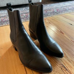 Vagabond Marja Black Leather Ankle Boots